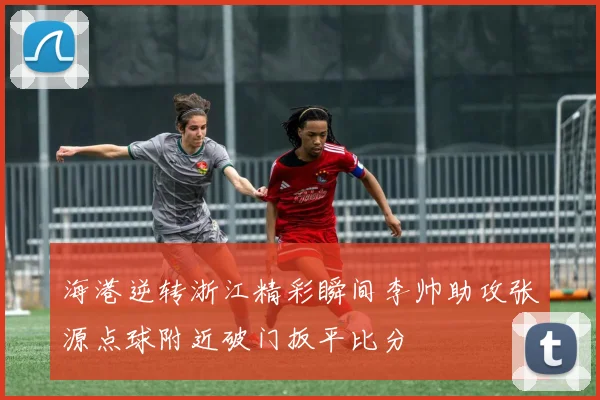 海港逆转浙江精彩瞬间李帅助攻张源点球附近破门扳平比分
